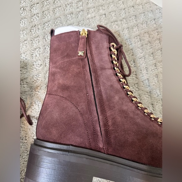 NWT sz 8 Sam Edelman Lovrin Combat Boot Spiced Pecan - Picture 2 of 8